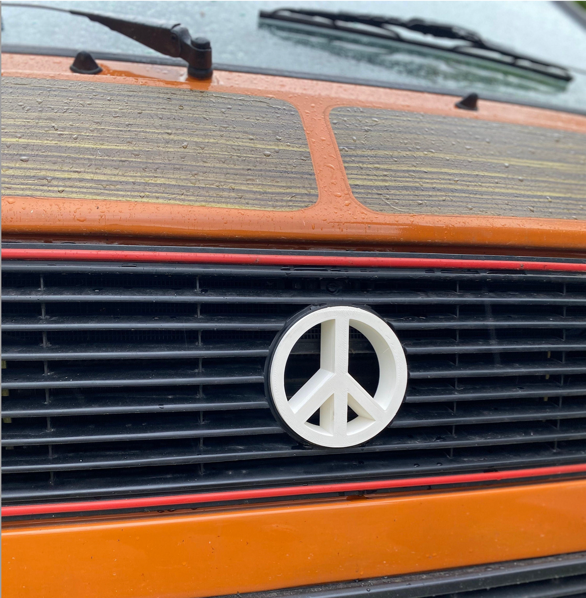 ふ*ん様 VANAGON T-3 フロントグリル 丸目 Vanagon PEACE front grille emblem