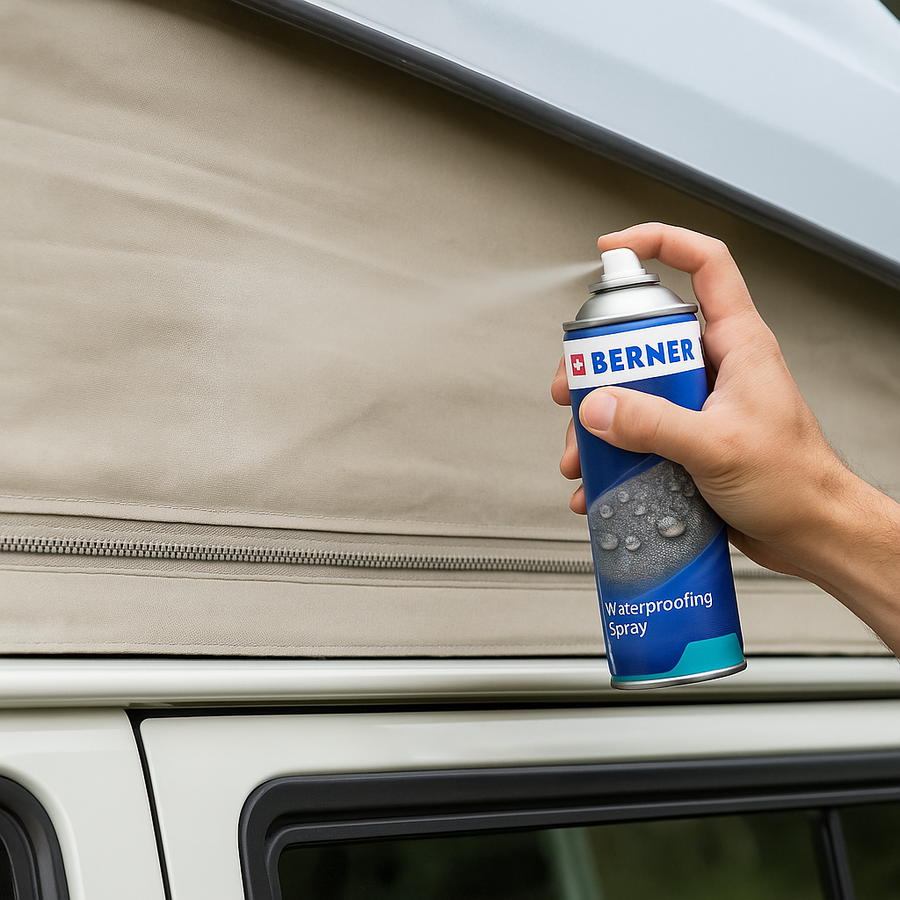 Cleaning and waterproofing a pop-top canvas