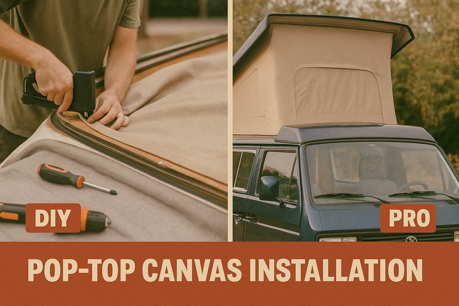 DIY vs professional pop-top canvas installation