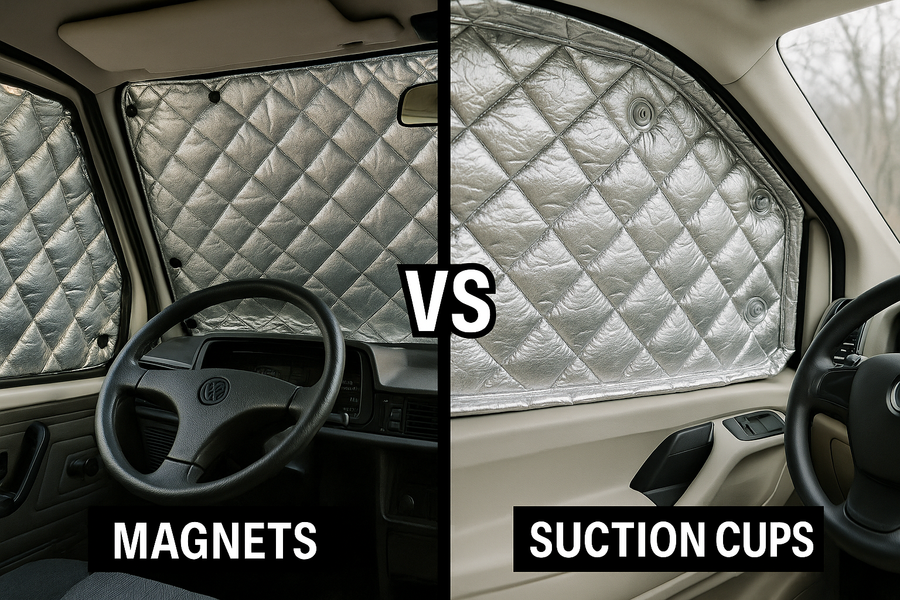 Window insulation with magnets vs suction cups