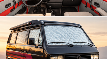 9-layer magnetic window insulation fitted in a VW T3 cockpit