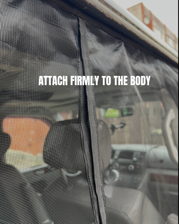Magnetic Mosquito Net for VW T5 Sliding Door + Rear in BLACK - Vanagon Maniac