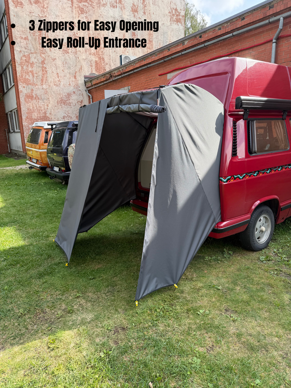 Rear Hatch Privacy Shelter Compatible with VW T3/T25 - Magnetic Attachment