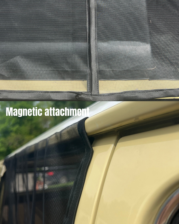 Magnetic Bug Screen Compatible with VW T2 in BLACK