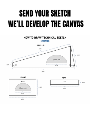 Custom Size Pop-Top Roof Canvas – Made to Drawing – view 2