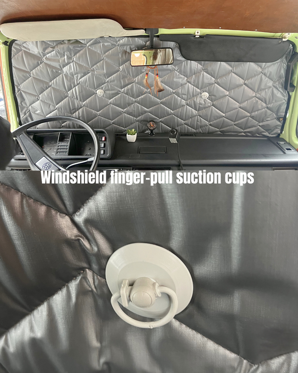 Magnetic Insulation Set Compatible with VW T3 Cockpit - Side Windows & Windshield (3 panels)