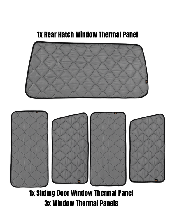 Thermal Insulation Kit Compatible with VW T4 (SWB) Full Interior Windows | 8-Panel Complete Camper Set