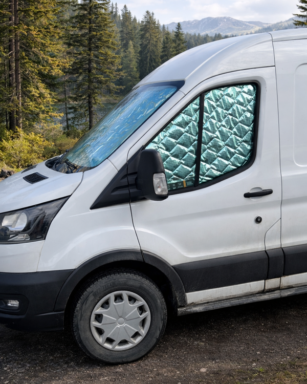 Magnetic Insulation Compatible with Ford Transit (2014–2018) 9-Layer Cockpit Thermal Blinds – 3-Piece Set