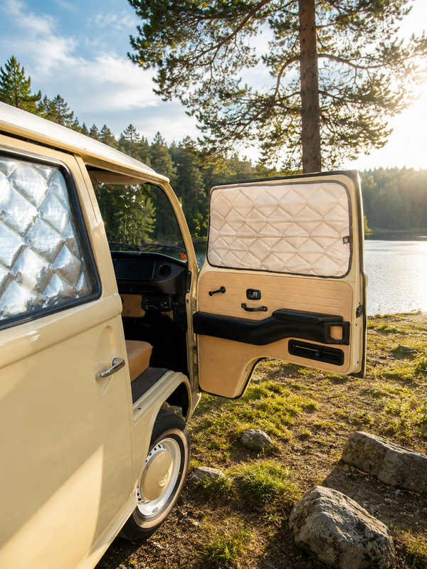 Magnetic Insulation Set Compatible with VW T2 Full Interior | Complete 8-panel Thermal Blinds Kit