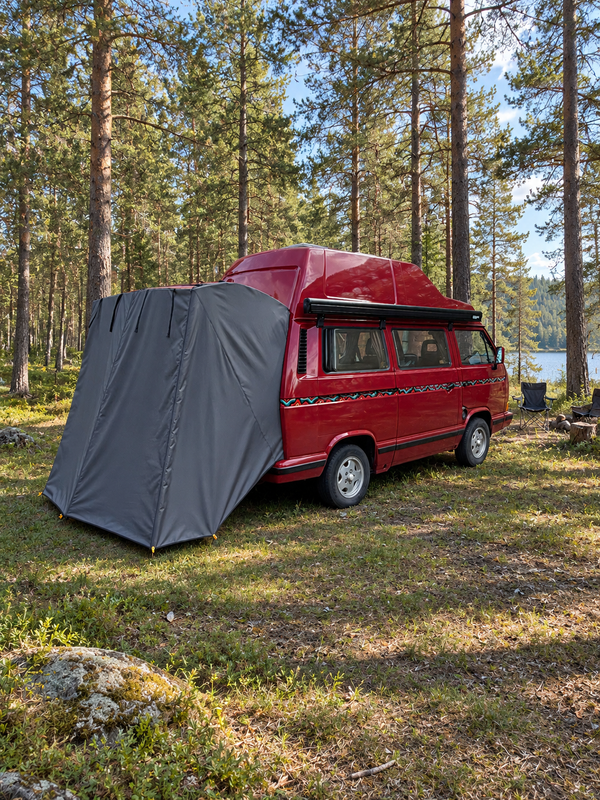 Rear Hatch Privacy Shelter Compatible with VW T3/T25 - Magnetic Attachment