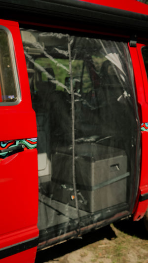 Magnetic Mosquito Screen Compatible with VW T3 in BLACK