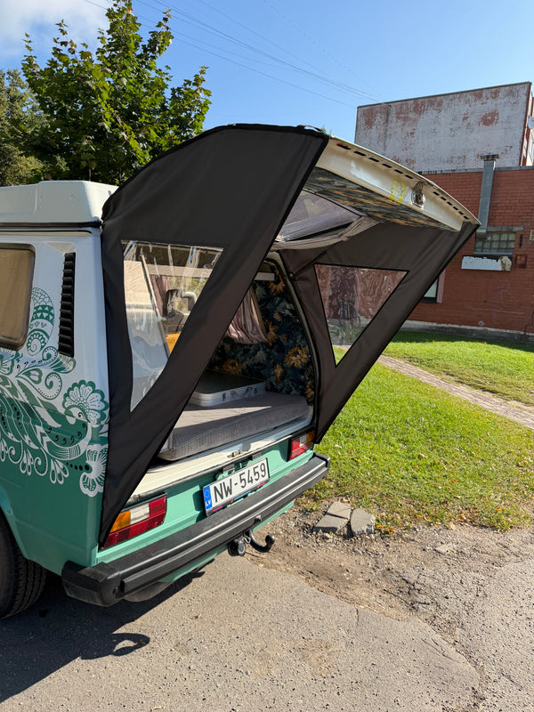 Rear Hatch Windbreaker – Magnetic Rear Access Weather Screen Compatible with VW T3/T25