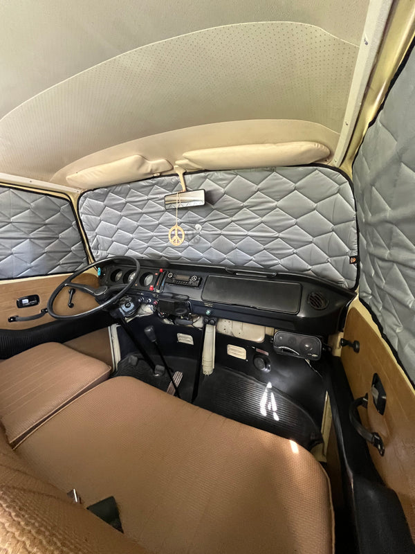 Magnetic Insulation Set Compatible with VW T2 Full Interior | Complete 8-panel Thermal Blinds Kit