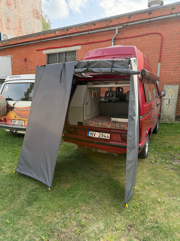 Rear Hatch Privacy Shelter Compatible with VW T3/T25 - Magnetic Attachment