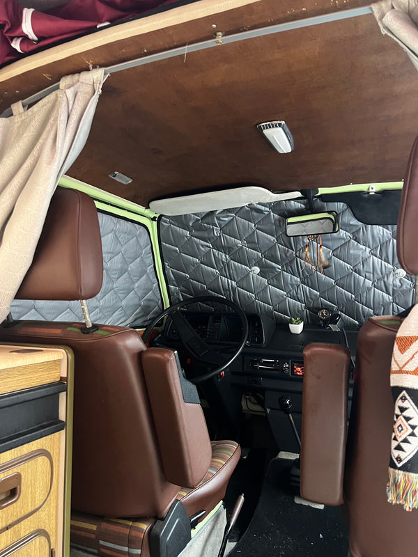 Magnetic Insulation Set Compatible with VW T3 Cockpit - Side Windows & Windshield (3 panels)