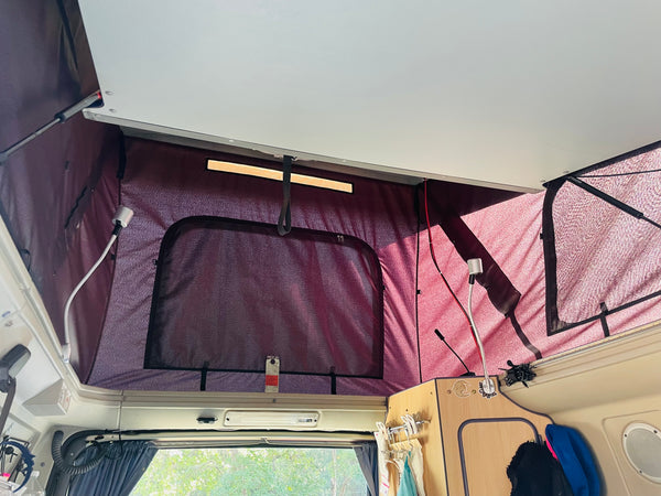 Pop Top Roof Replacement Canvas Compatible with Ford Nugget 2nd-Gen Pop-Top Roof (1991/92-1999) | 3-window Replacement Roof Tent