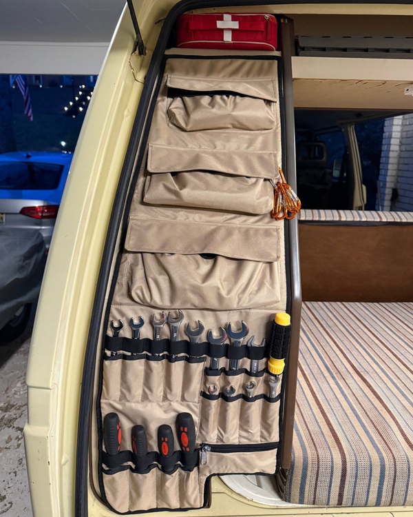 Rear Cabinet Tool & Storage Panel Compatible with VW T3/T25 Westfalia