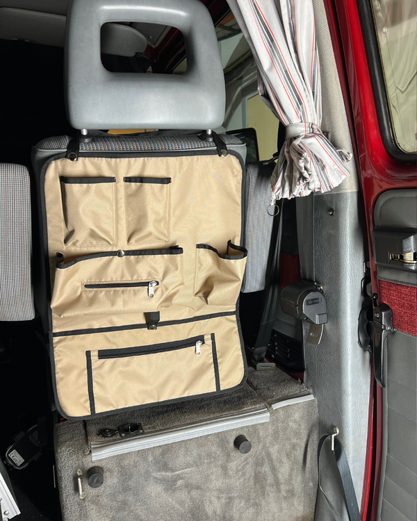 Rear Seat Organizer Compatible with VW T3 / T25 (Universal Fit) | Multi-Pocket Campervan Storage