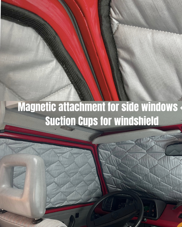 Magnetic Insulation Set Compatible with VW T3 Full Interior Windows | Complete 8-panel Thermal Blinds Kit