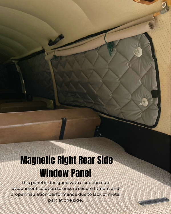 Magnetic Insulation Set Compatible with VW T2 Full Interior | Complete 8-panel Thermal Blinds Kit