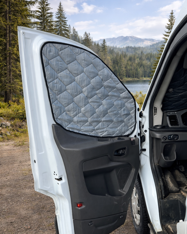 Magnetic Insulation Compatible with Ford Transit (2014–2018) 9-Layer Cockpit Thermal Blinds – 3-Piece Set