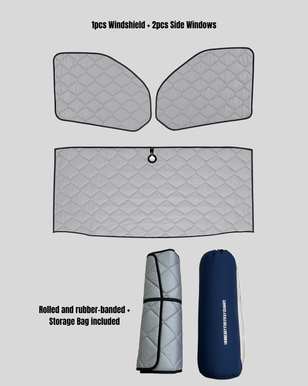 Thermal Insulation Kit Compatible with VW T4 (SWB) Full Interior Windows | 8-Panel Complete Camper Set