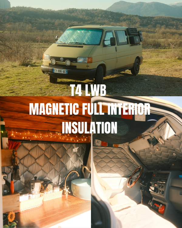 Thermal Insulation Kit Compatible with VW T4 (LWB) Full Interior Windows 8-Panel (Complete Camper Set)