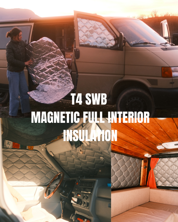 Thermal Insulation Kit Compatible with VW T4 (SWB) Full Interior Windows | 8-Panel Complete Camper Set