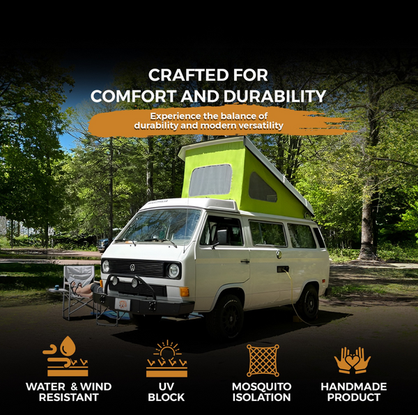 Pop Top Roof Canvas Replacement Compatible with VW T25 Westfalia Pop-Top Roof 86-91