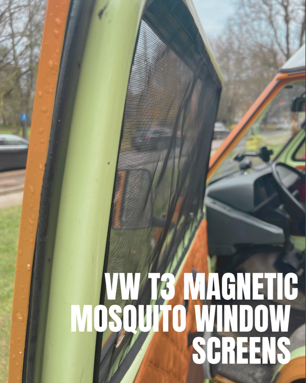 Magnetic Mosquito Window Screens Compatible with VW T3 (Driver + Passenger Side Set)