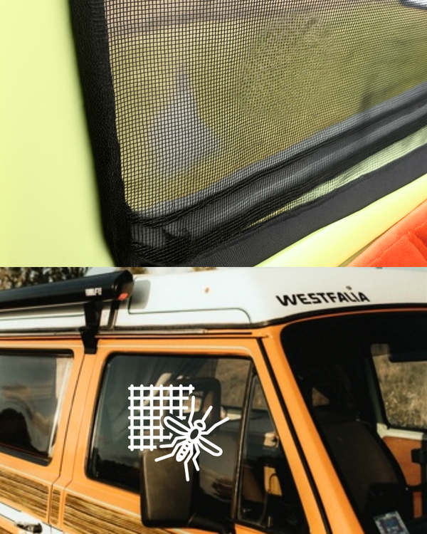 Magnetic Mosquito Window Screens Compatible with VW T3 (Driver + Passenger Side Set)