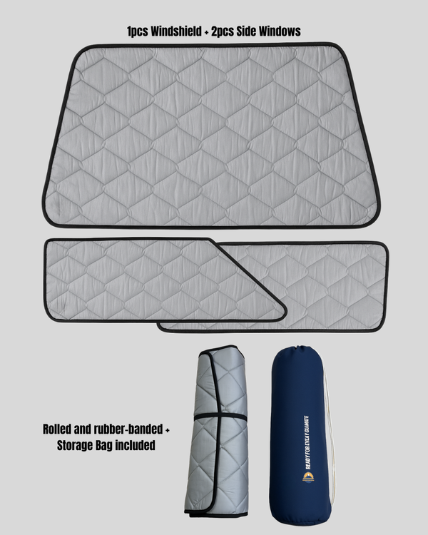 Magnetic Insulation Set Compatible with VW T2 Cockpit - Side Windows & Windshield (3 panels)