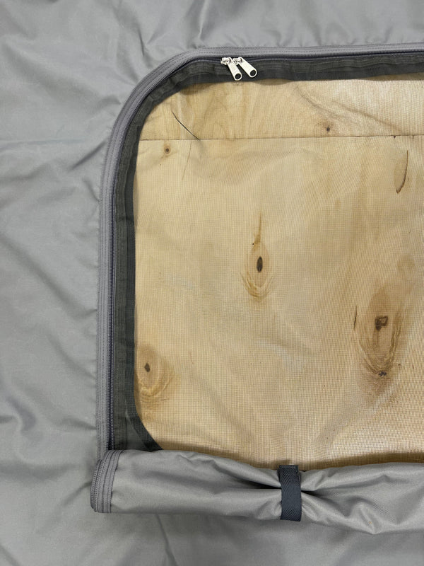 PU-coated polyester air canvas texture close-up used for VW T4 pop-top