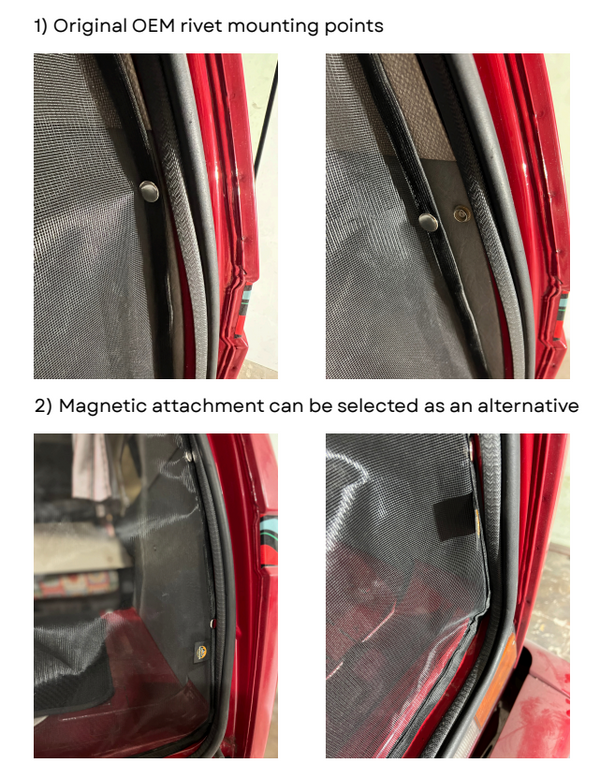 Magnetic Mosquito Screen Compatible with VW T3 in BLACK