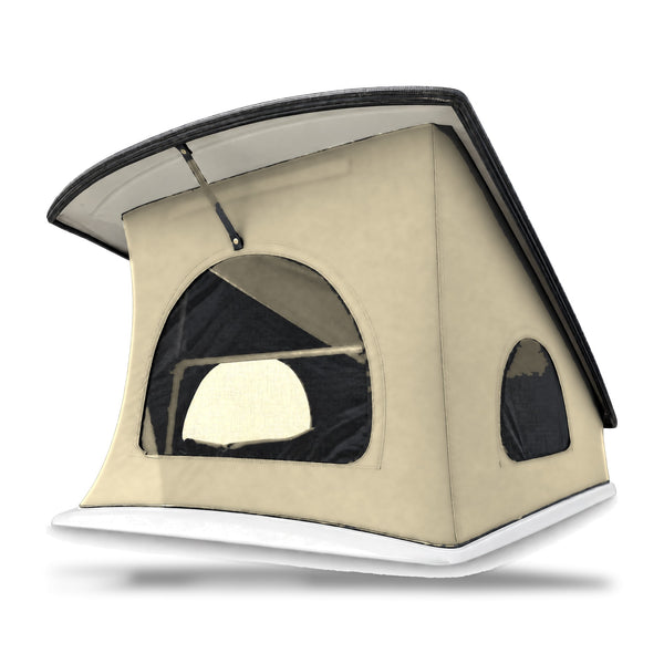 Namiot dachu sypialnego VW T4 California SWB z 3 oknami, BlanchedAlmond