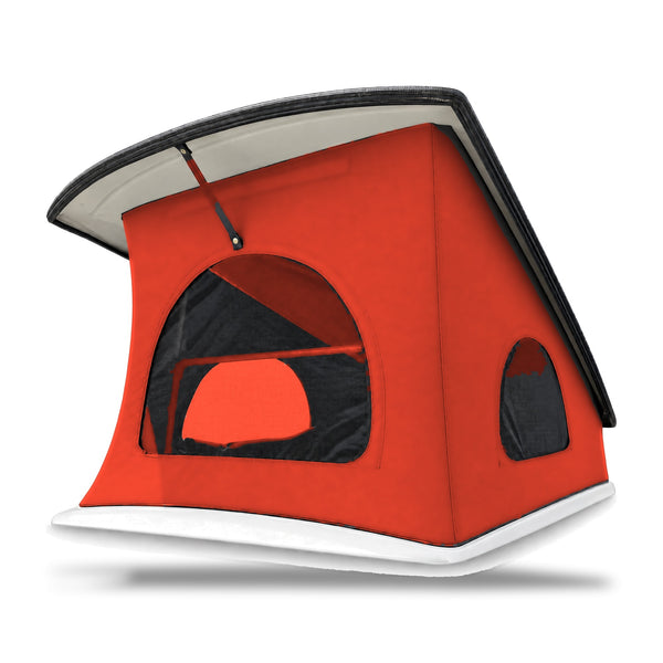 Namiot dachu sypialnego VW T4 California SWB z 3 oknami, DarkOrange