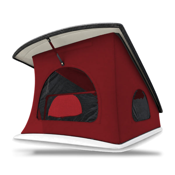 Namiot dachu sypialnego VW T4 California SWB z 3 oknami, DarkRed