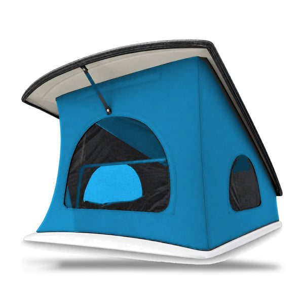 Namiot dachu sypialnego VW T4 California SWB z 3 oknami, DeepSkyBlue
