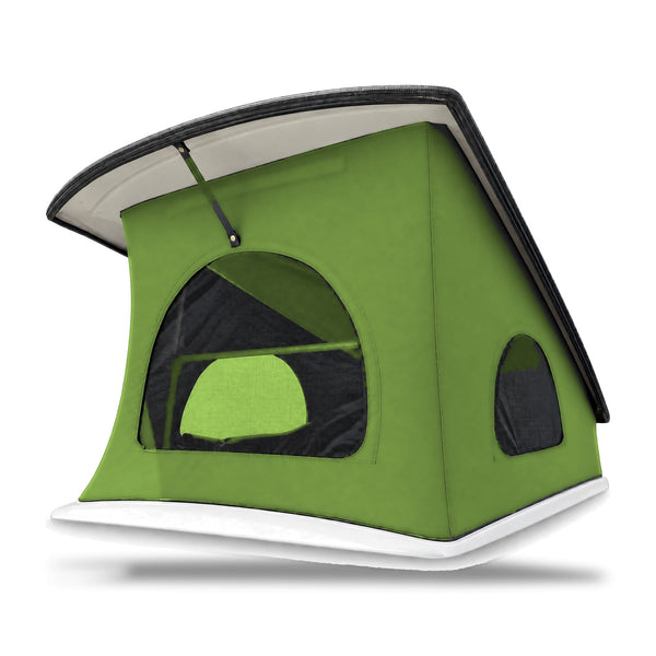 Namiot dachu sypialnego VW T4 California SWB z 3 oknami, YellowGreen