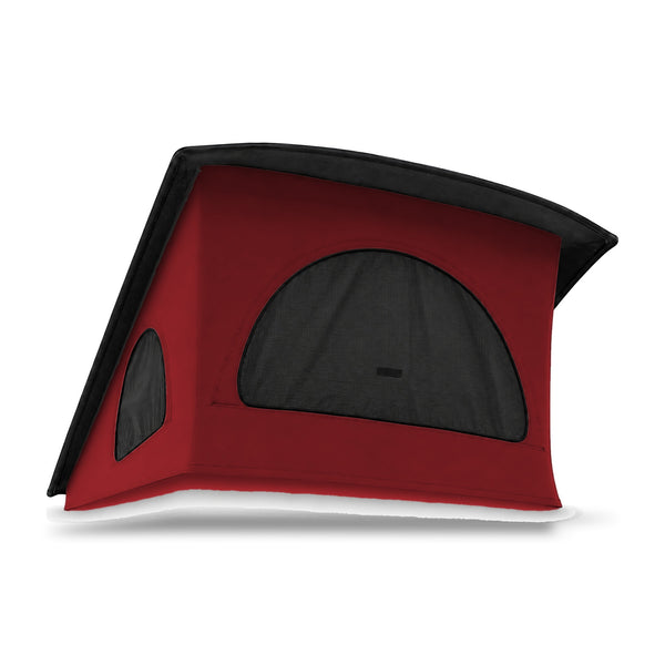 Hefdakdoek met 3 ramen voor VW T4 EuroVan Weekender SWB in DarkRed