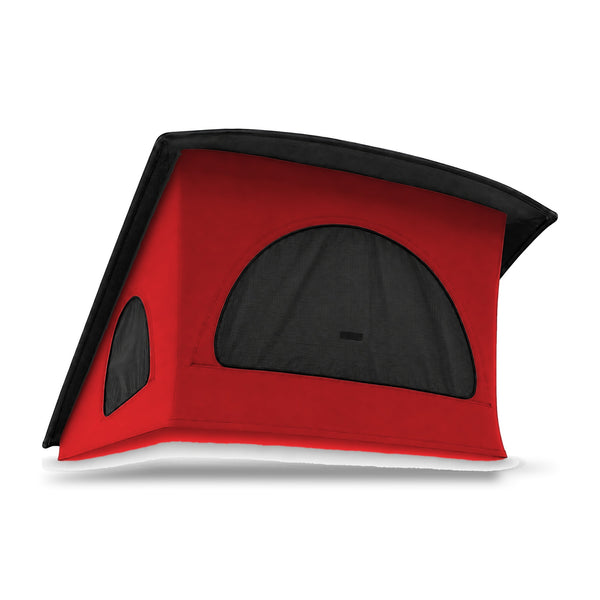 Hefdakdoek met 3 ramen voor VW T4 EuroVan Weekender SWB in Red