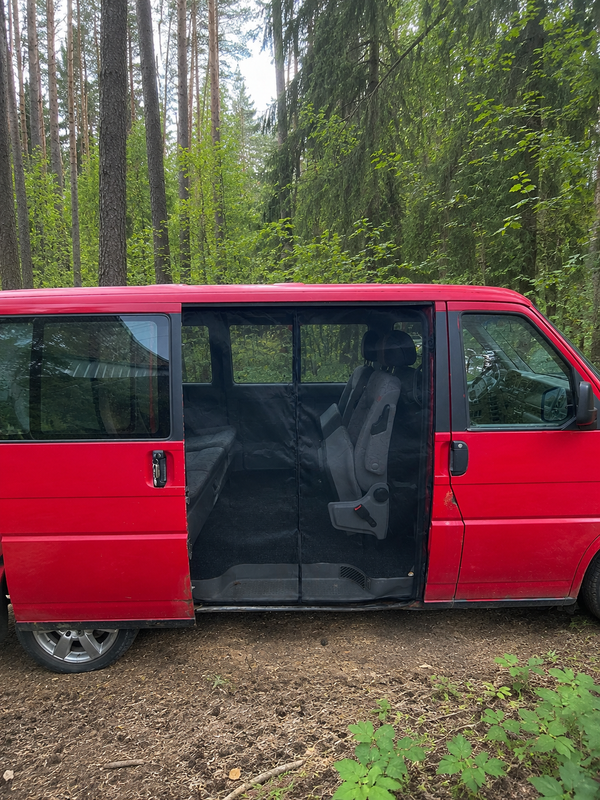Magnetic Mosquito Net Compatible with VW T4 in BLACK