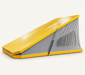 Custom pop-top roof with a grey made-to-measure canvas