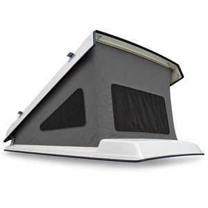 Namiot dachu sypialnego do VW T3 / T25 Westfalia 1986–1991, podniesiony, antracytowy, z oknami z moskitierą