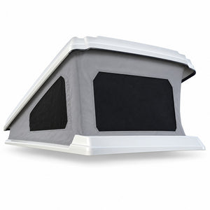 Lona de techo elevable para VW T4 EuroVan Winnebago batalla larga, levantada, gris claro con ventanas de mosquitera