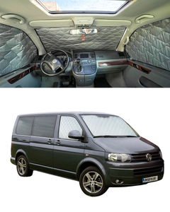 Szary 3-częściowy magnetyczny zestaw izolacji kabiny do VW T5